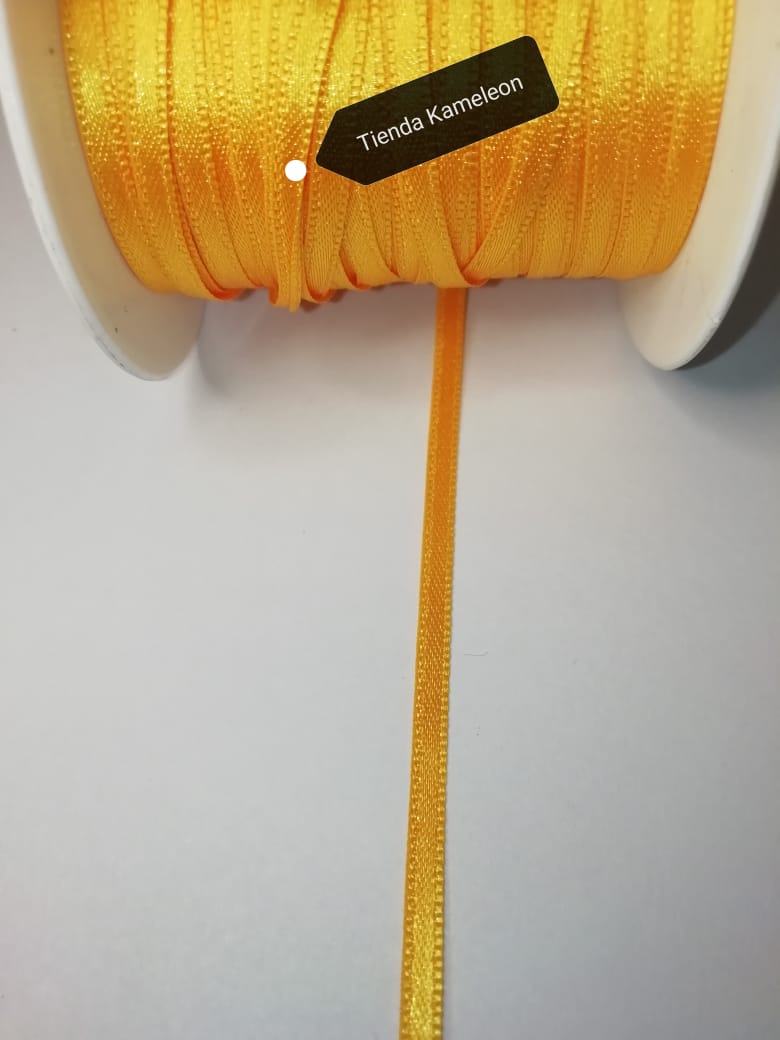 Cinta raso 3mm amarillo