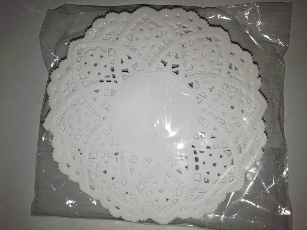 Blonda redonda blanca 10 cm x100