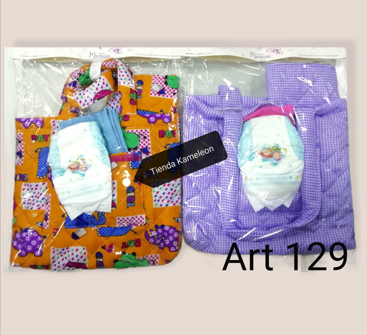 Bolso con cambiador y paÑales para tu muÑeca 