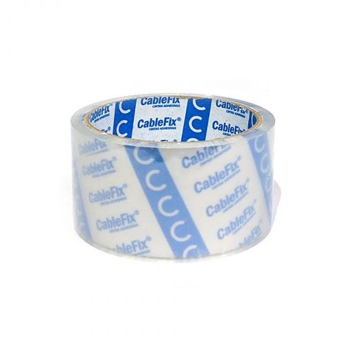 Cinta cable fix para embalar transparente 48mm x 40mts 