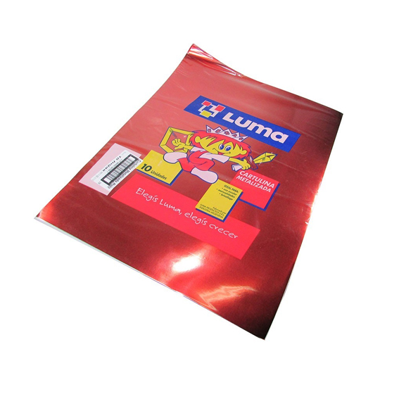 Cartulina luma metalizada luma rojo 