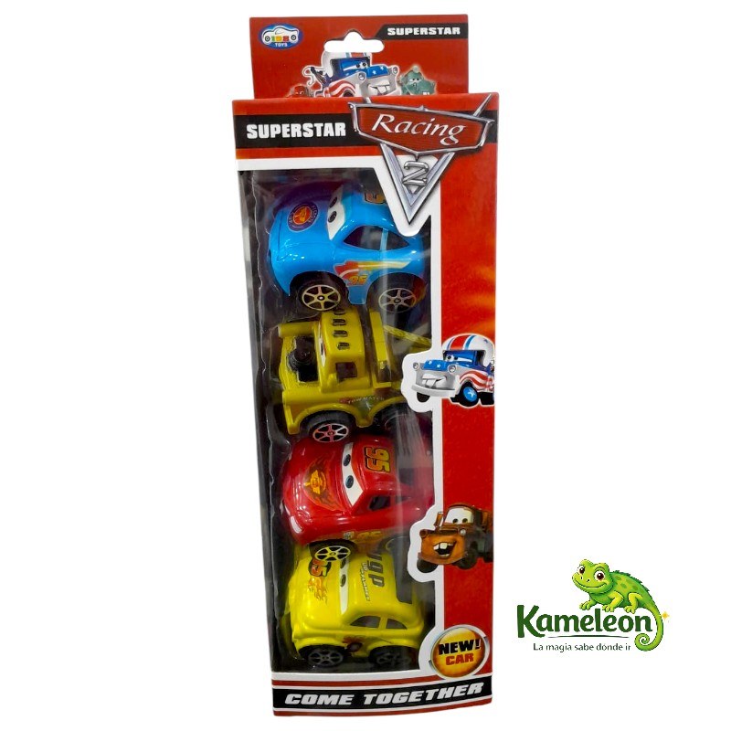 Set de autitos de cars a friccion