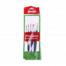 Set de pinceles punta redonda x 6 