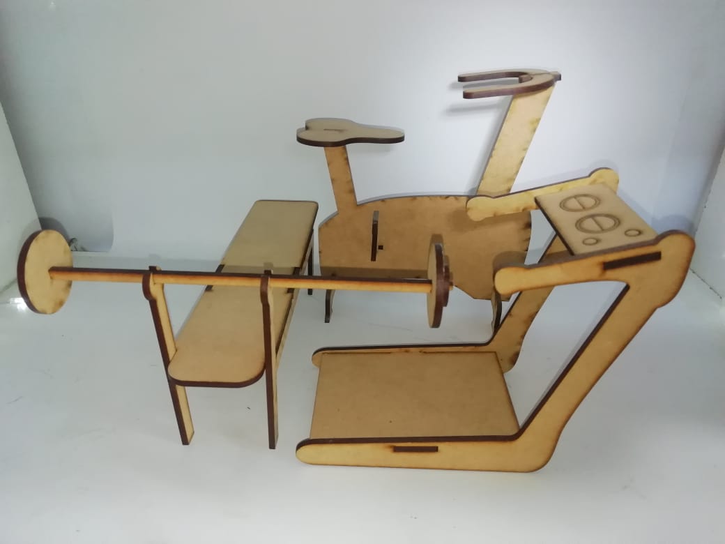 Gimnasio 4pzas madera f/facil