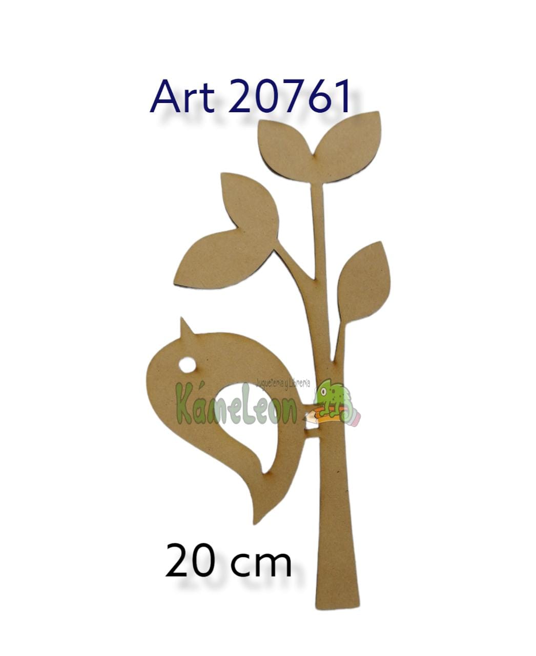 Figura pajarito en rama  20 cm 