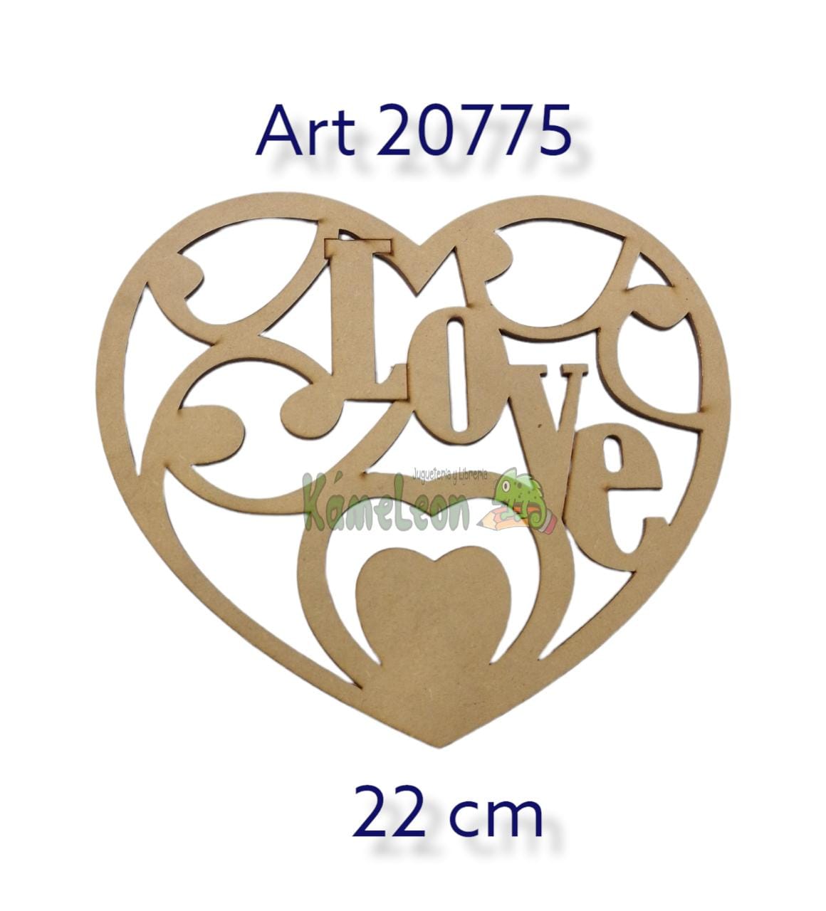 Figura corazon love con corazones 22 cm 