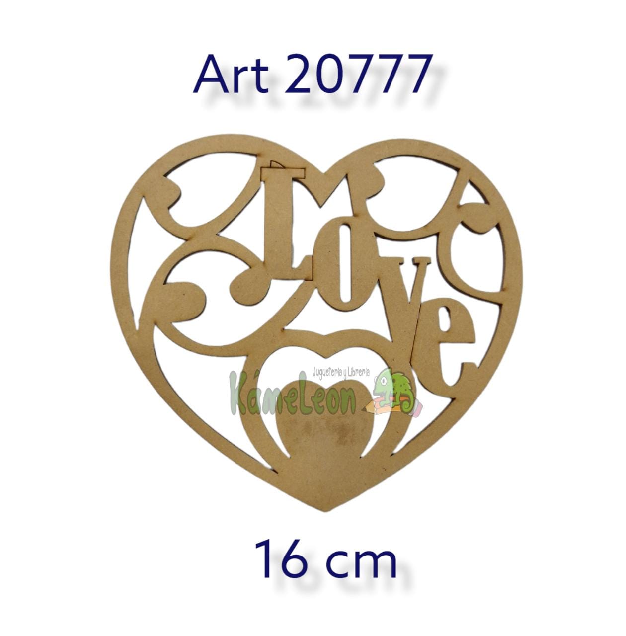 Figura corazon love con corazones 16cm 