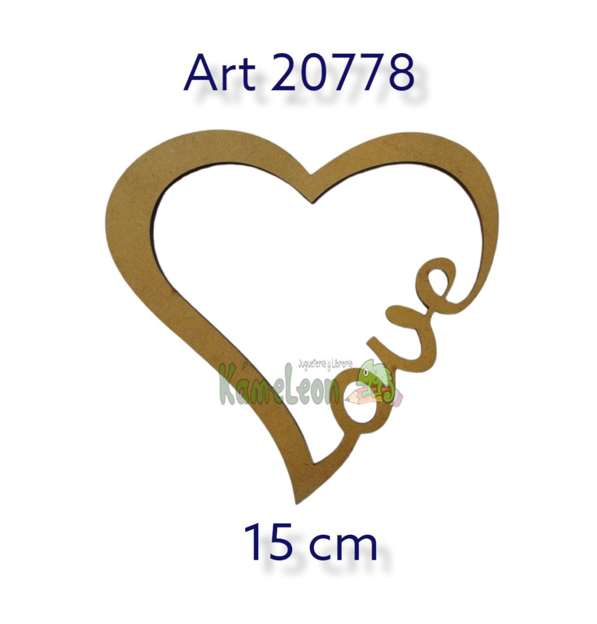 Figura corazon love 15cm 