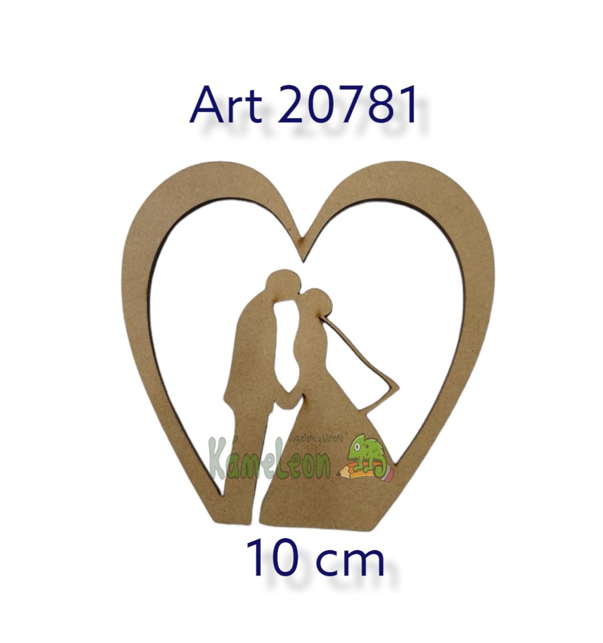 Figura corazon casados 10cm 