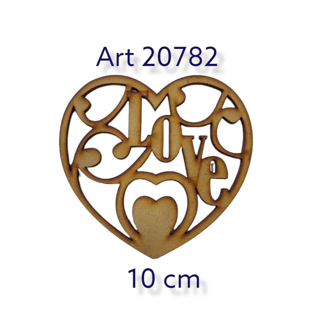 Figura corazon love con corazones 10cm 