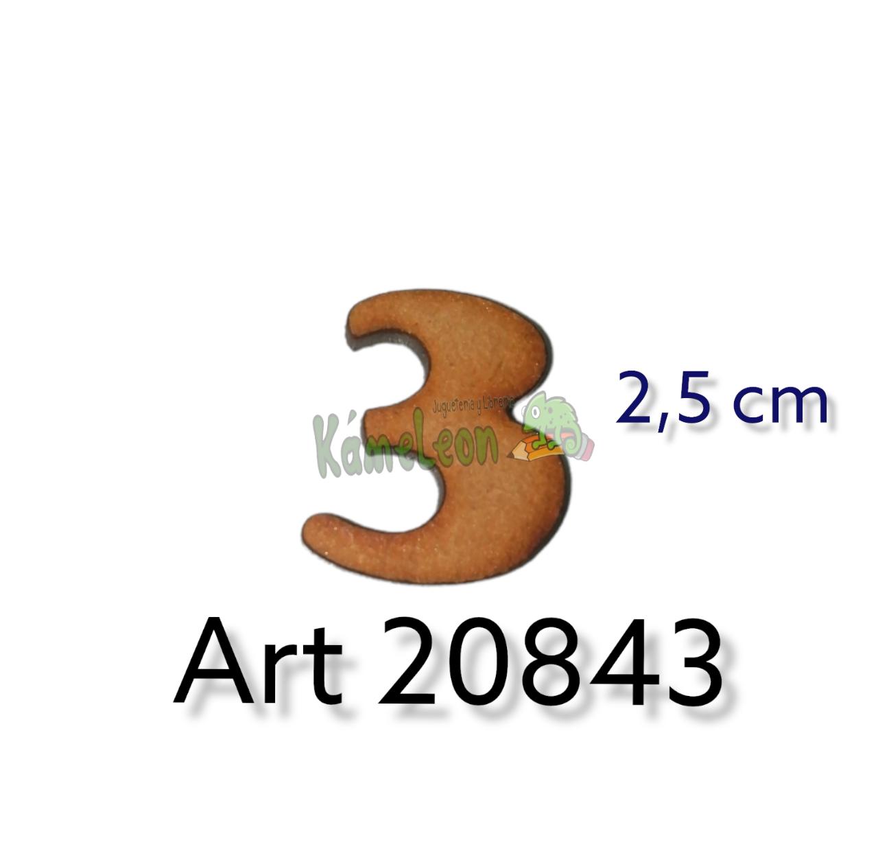 Numero 2.5 cm 3