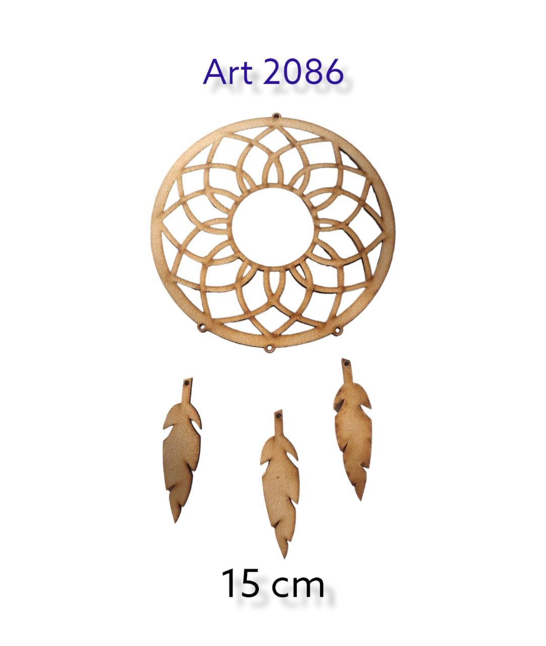 Atrapa sueÑos flor de loto 3 de 15cm 