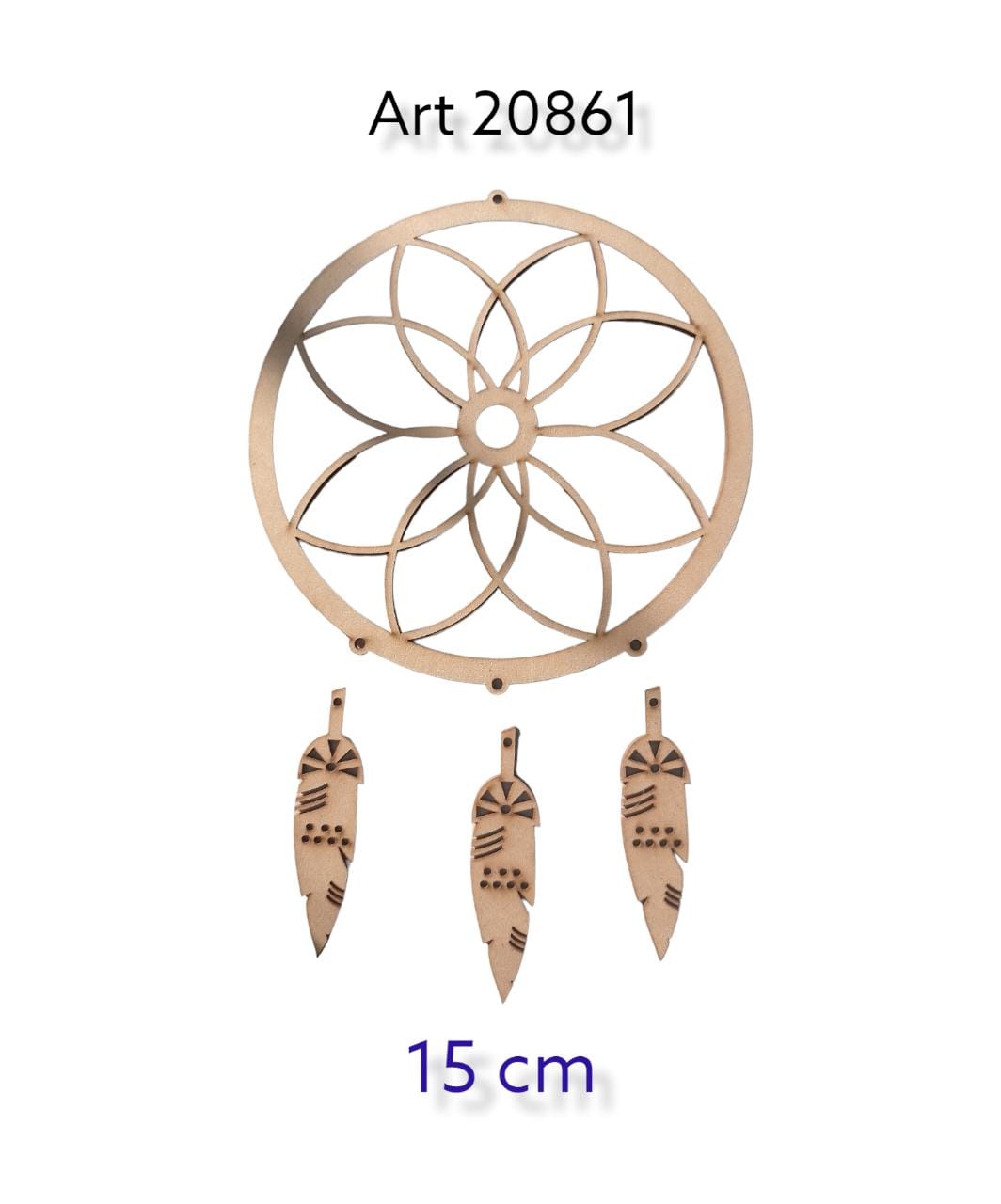 Atrapa sueÑo flor de loto 1 de 15cm 