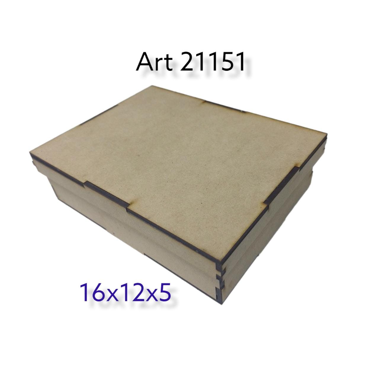 Caja rectangular con tapa 16x12x5