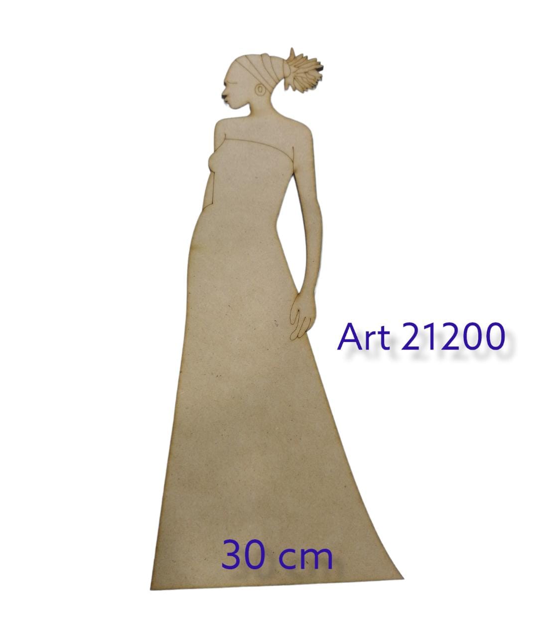 Figura de mujer africana con colita de pelo afro 30cm 