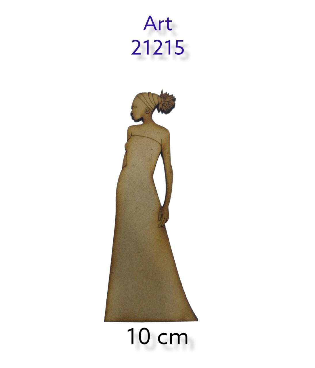 Figura de mujer africana con colita de pelo afro 10cm 