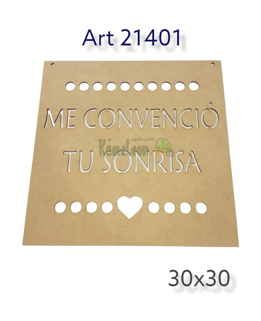 Cuadro "me convencio tu sonrisa"  30x30