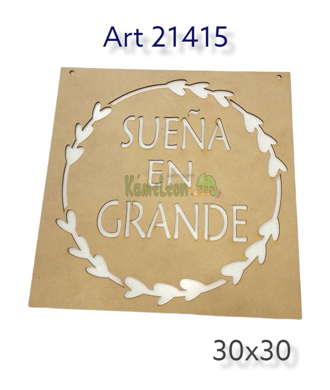 Cuadro "sueÑa grande"  30x30