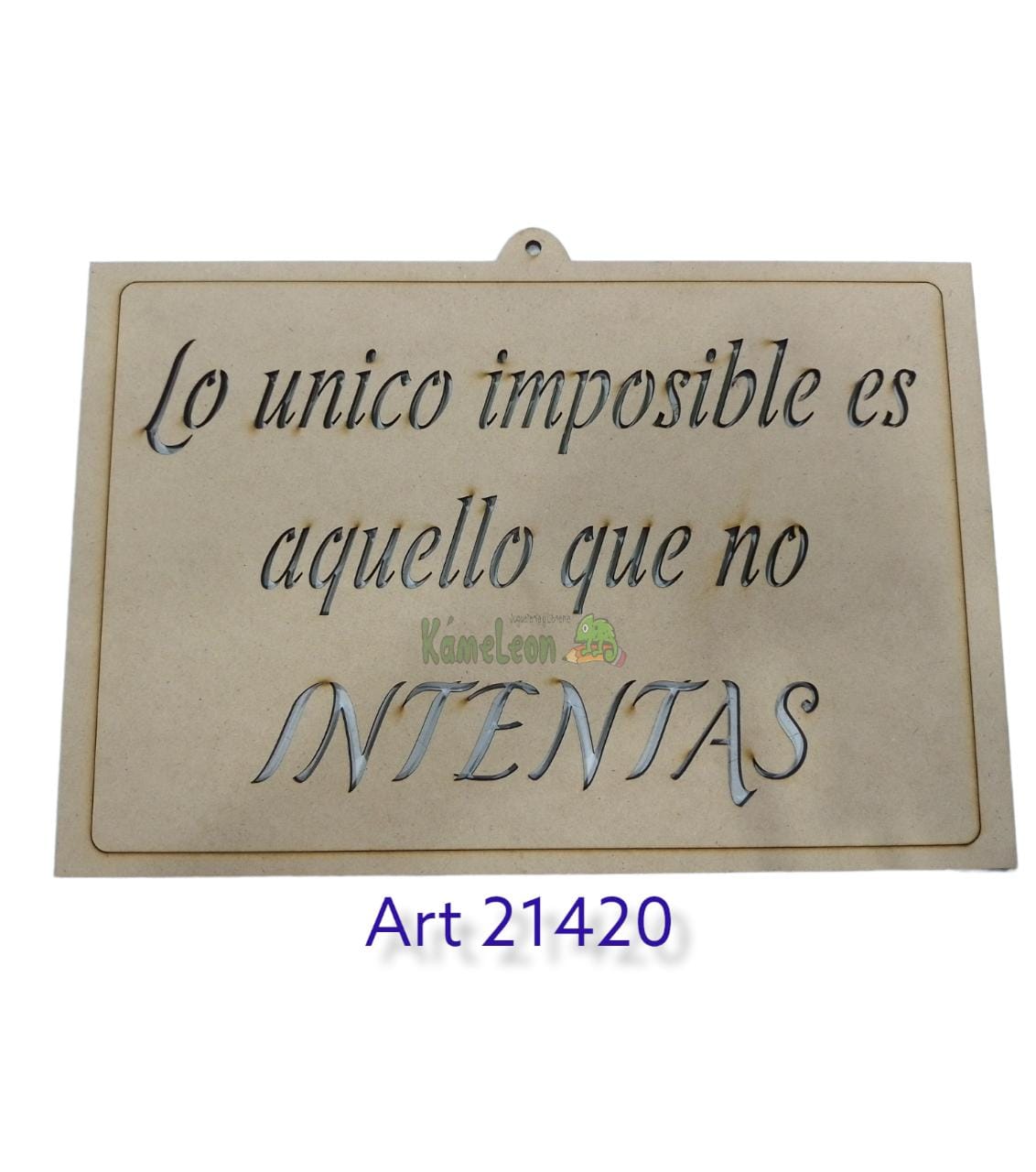 Cuadro "lo unico imposible es aquello que no intentas" 30x20