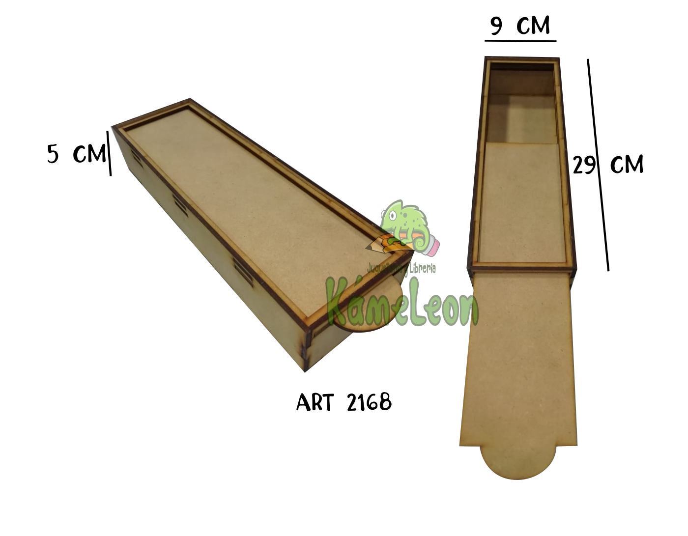 Caja con tapa corrediza 