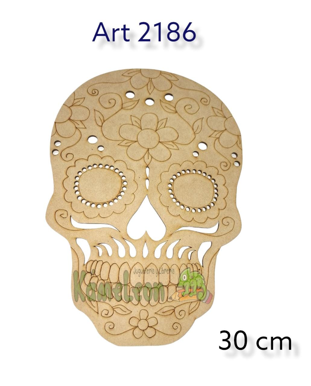 Calavera mexicana sin base x 30 cm 