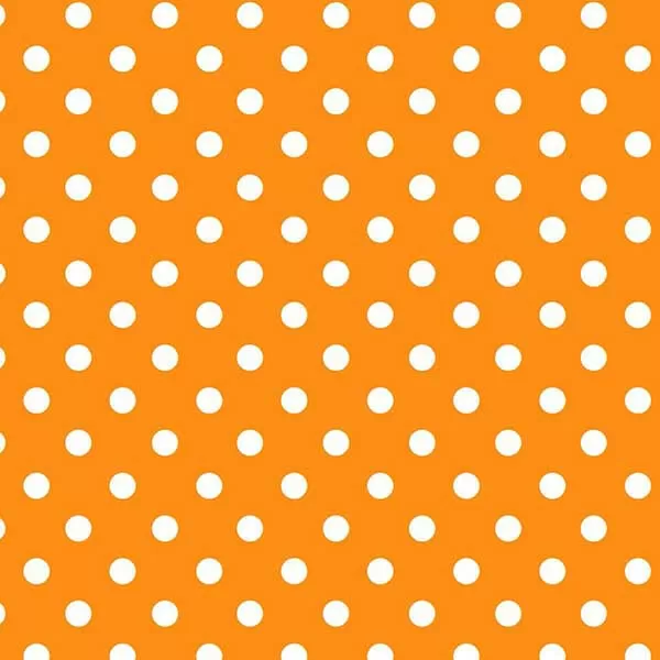 Papel de forrar naranja lunares blancos 