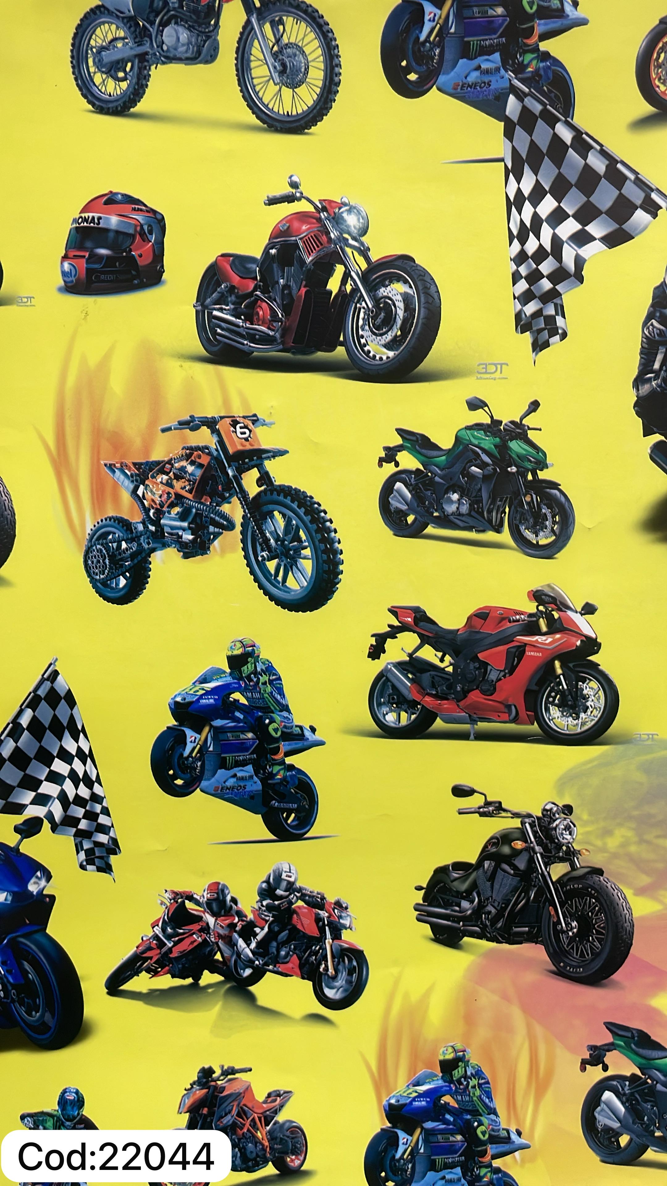 Papel de forrar ilustracion motos