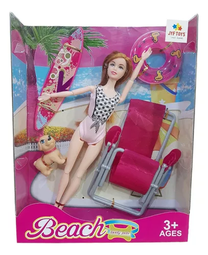 MuÑeca articulada c/acc. playa
