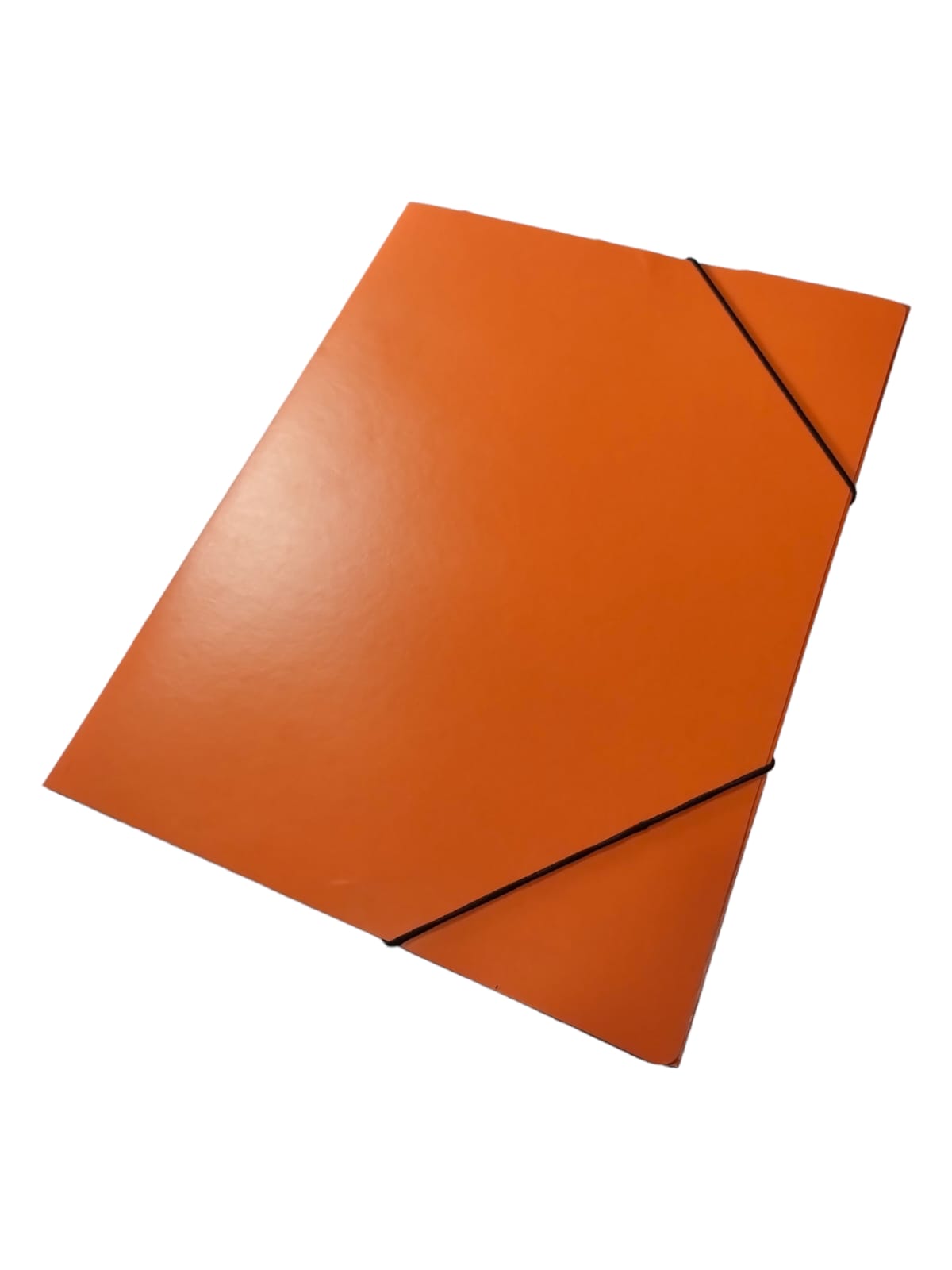 Carpeta avios  3 solapas a4 preespan c/elastico carton naranja