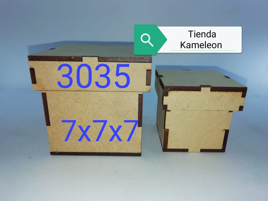 Caja con tapa  7x7 