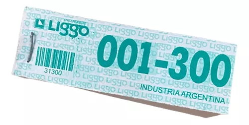 Talonario de numeros liggo del 1-300 