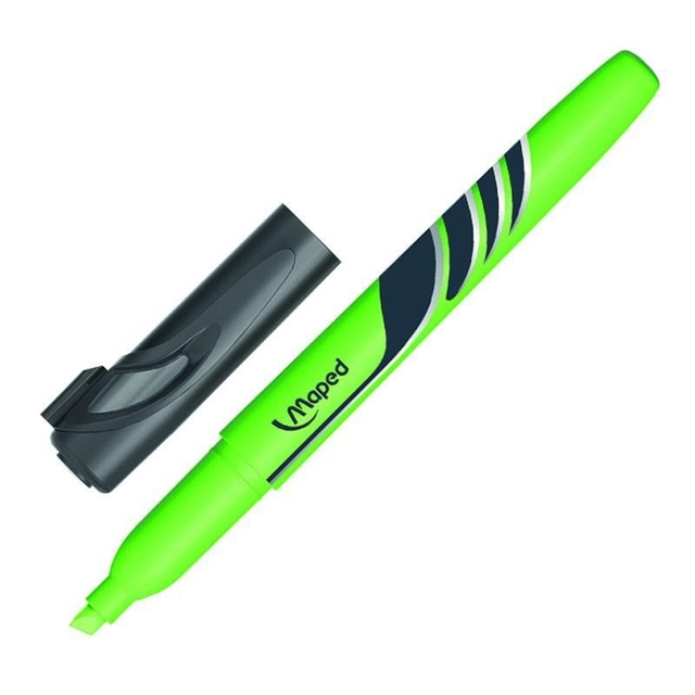 Resaltador maped fino fluo verde