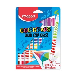 Marcador maped duo x 10 "duo colors"