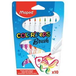 Marcador maped punta pincel x 10 "brush" 