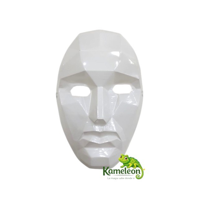 Mascara plastica blanca 3d