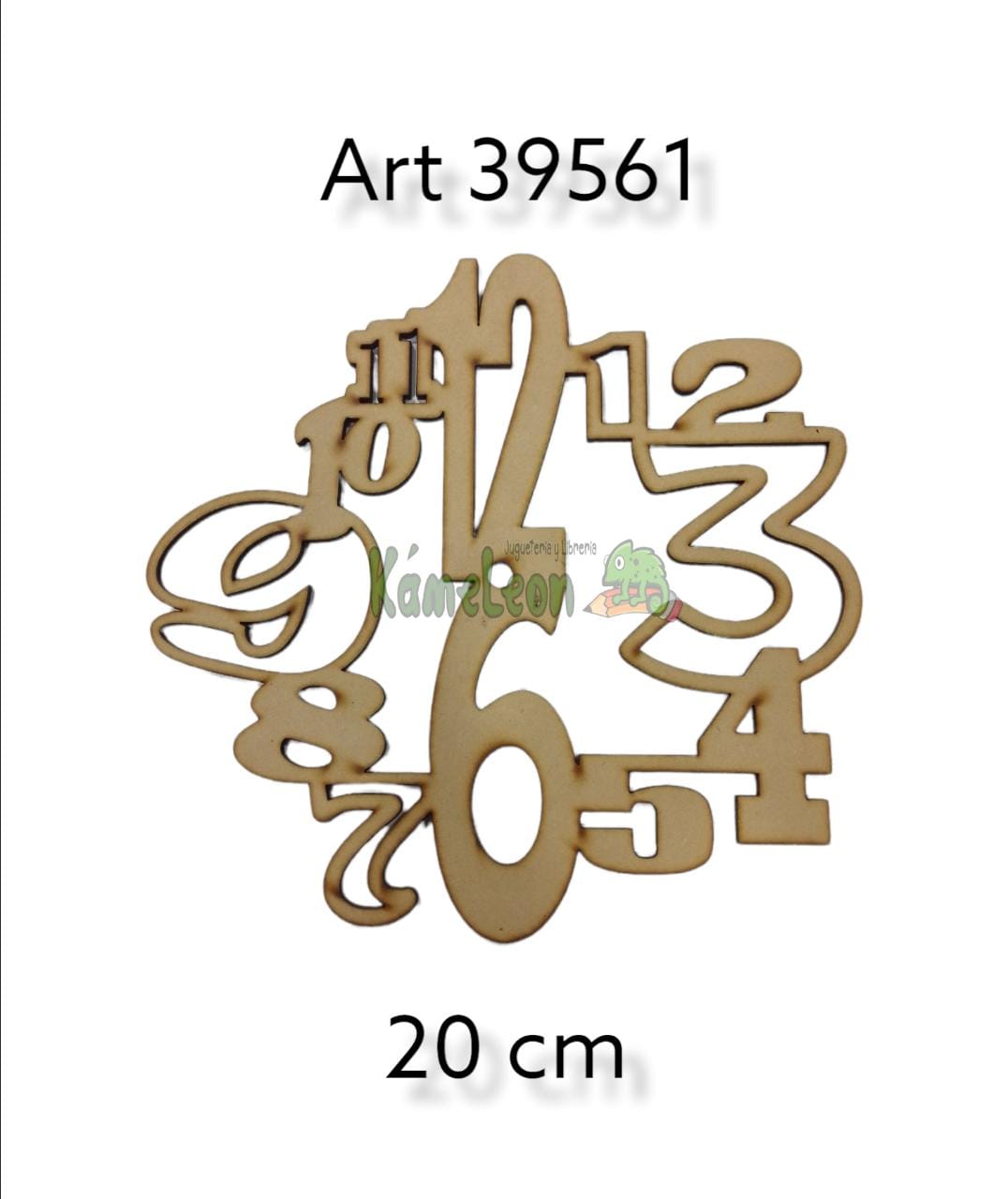 Reloj numeros locos 20 cm 