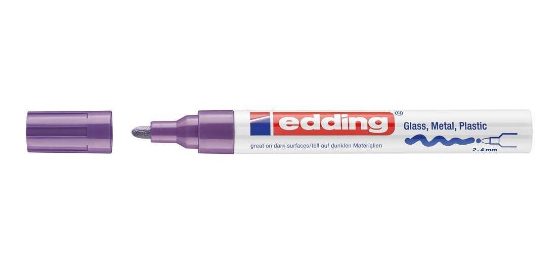 Marcador edding tinta opaca edding 750 metal violeta