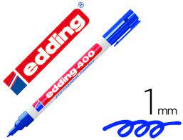 Marcador permanente edding 400 azul fino