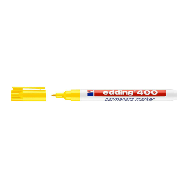 Marcador permanente edding 400 amarillo fino