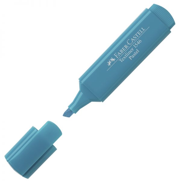 Resaltador faber castell chato pastel turqueza