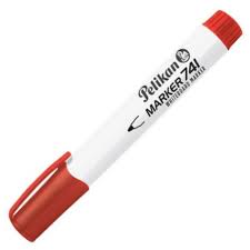 Marcador pelikan para pizarra  marker 741 rojo