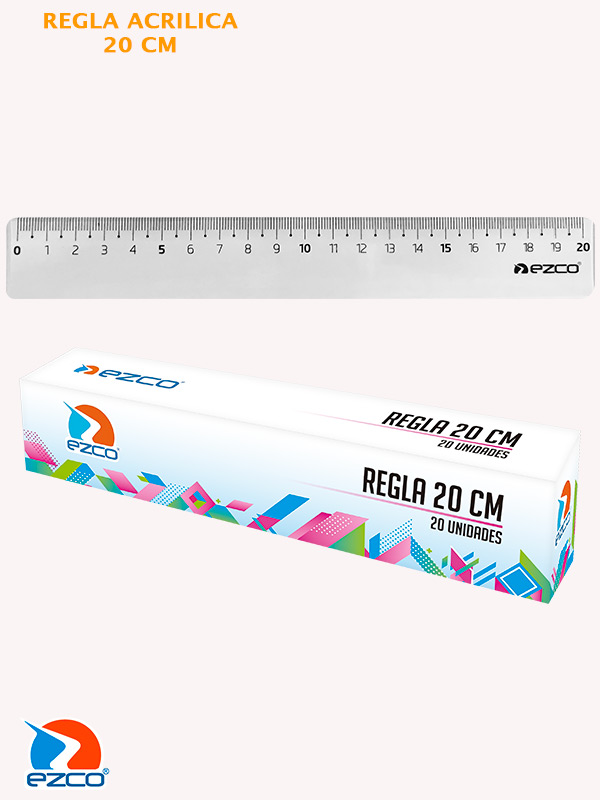 Regla ezco 20 cm.