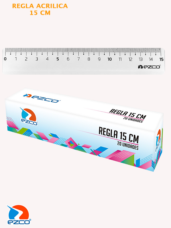 Regla ezco 15 cm.