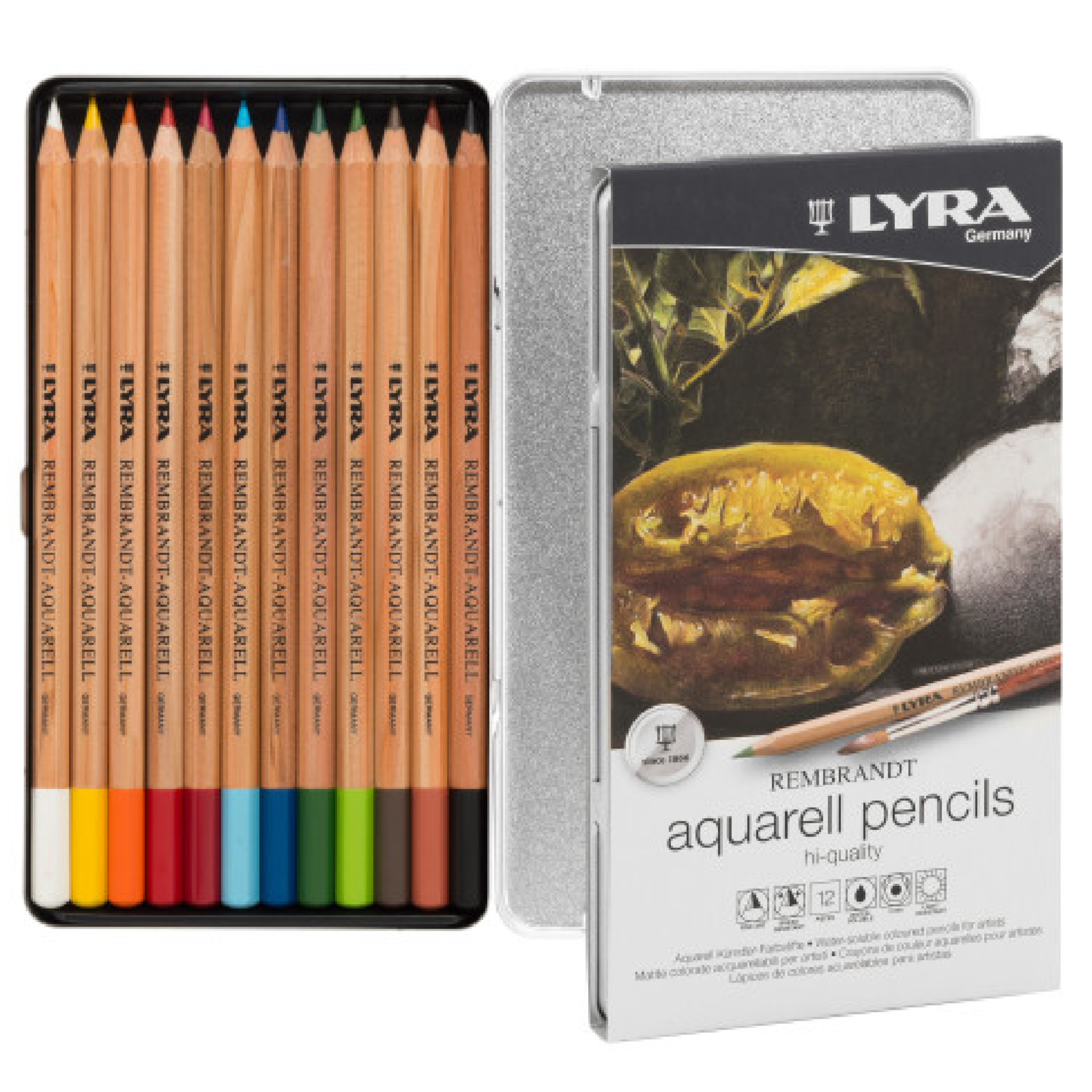 Lapiz lyra rembrandt aquarell lata x 12 pzs