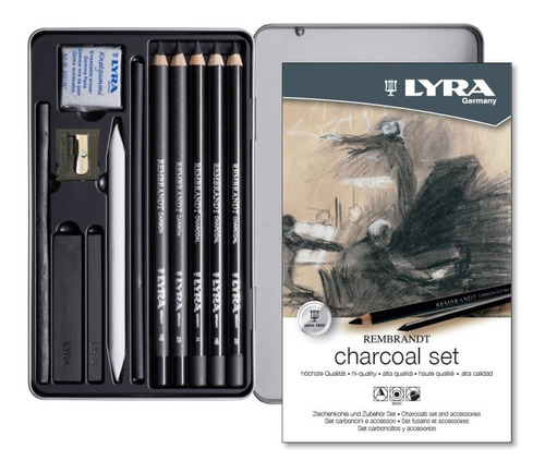Lapices y barra lyra rembradt charcoal 11 pcs. 