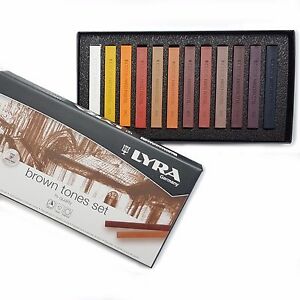Lapiz pastel lyra polycrayons 12 tonos marron
