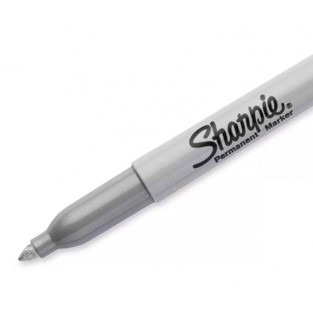 Marcador permanente sharpie gris fino