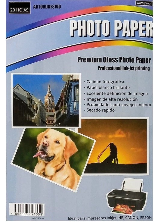 Papel photo paper fotografico autohadesivo a4 135grs