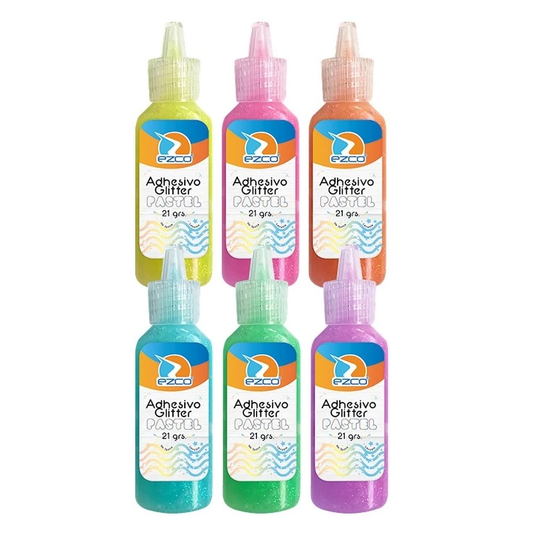 Adhesivo ezco gliter pastel