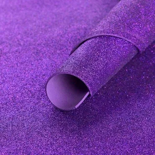Goma eva con glitter violeta